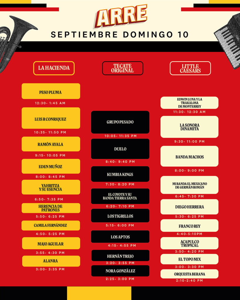 Festival Arre horarios