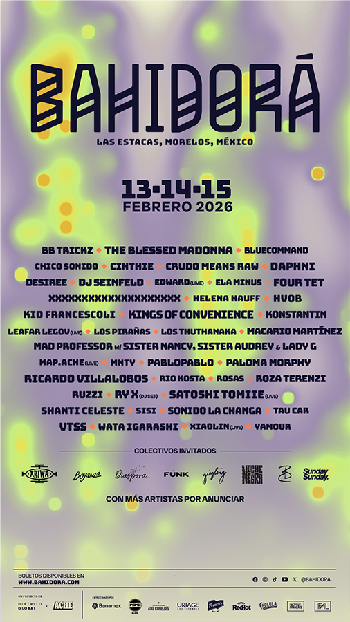 bahidora 2026 festival line up cartel artistas musica flyer 