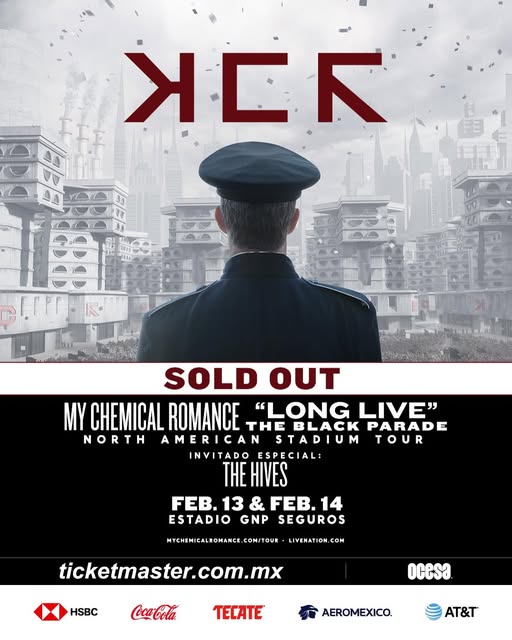 My Chemical Romance CDMX

My Chemical Romance 13 de febrero

My Chemical Romance 14 de febrero

My Chemical Romance Estadio GNP

Preventa HSBC MCR

Sold out My Chemical Romance México

The Black Parade en vivo México

Conciertos febrero CDMX 2026