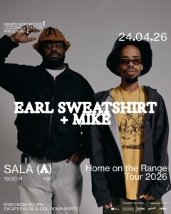 Earl Sweatshirt MIKE México, Foro Indie Rocks 2026, hip-hop, conciertos abril CDMX