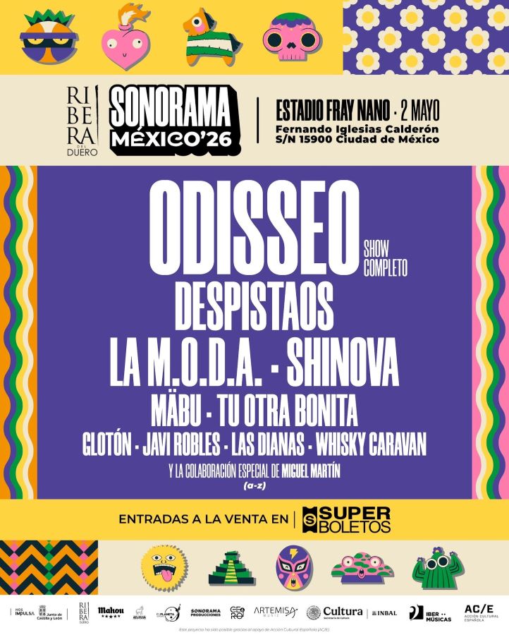 Sonorama México 2026, lineup Sonorama México, boletos Sonorama, La MODA México, Odiseo concierto
