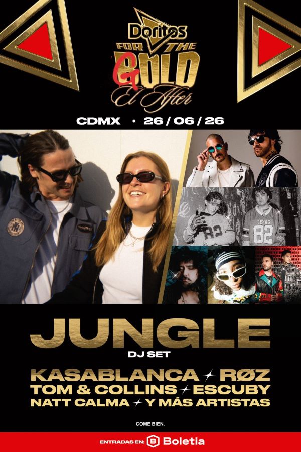 Doritos For The Gold, Jungle DJ Set, Tom & Collins, Kasablanca, RØZ, Estudios Maravilla, after CDMX, conciertos CDMX, nightlife CDMX, Boletia