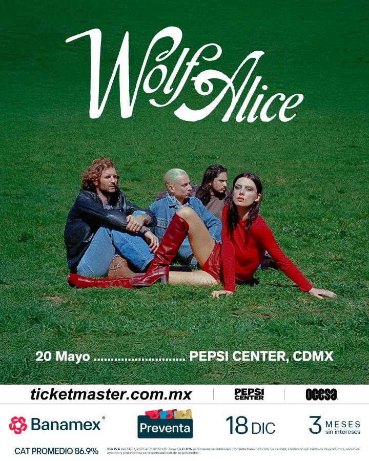 Wolf Alice México, Wolf Alice CDMX, Pepsi Center conciertos, rock alternativo, Ticketmaster