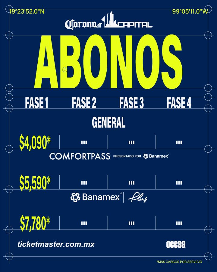 Corona Capital 2026, Corona Capital boletos, Preventa Banamex, Corona Capital precios, Ticketmaster México, festivales CDMX, Corona Capital abonos, Corona Capital barato
