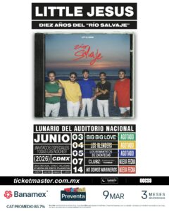 Little Jesus, Lunario, indie mexicano, conciertos CDMX, Río Salvaje, Ticketmaster México