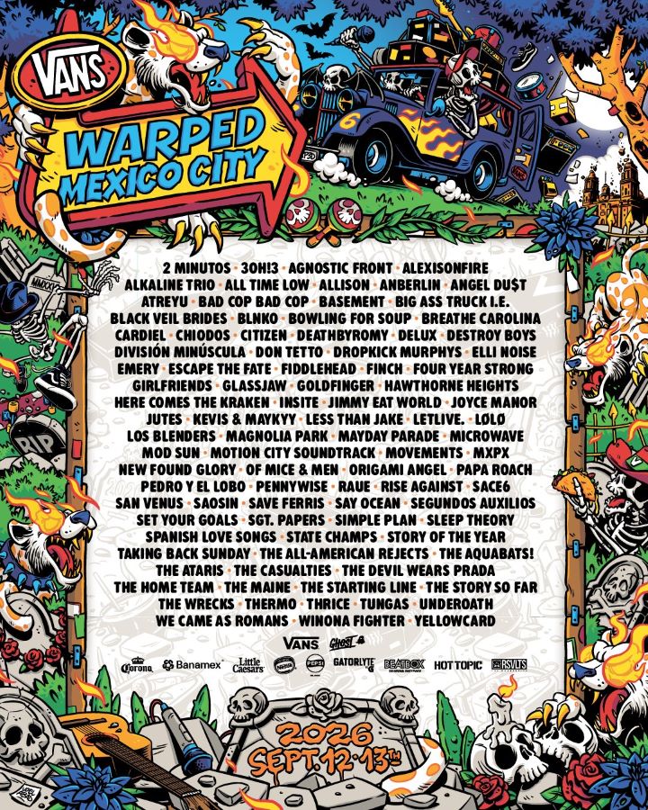 Vans Warped Tour México, Warped Tour CDMX, cartel Warped Tour, punk, emo, hardcore, festival 2026