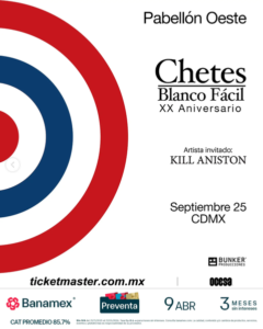 Chetes 20 años Blanco Facil Pabellon Palacio de los Deportes