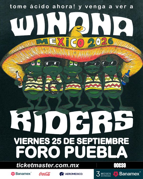Winona Riders 0%, reseña Winona Riders, nuevo disco Winona Riders foro puebla septiembre 2026 concierto 
