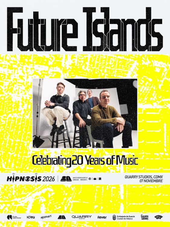 Future Islands, Festival Hipnosis 2026, Quarry Studios, From a Hole in the Floor to a Fountain of Youth, boletos Hipnosis, synth pop