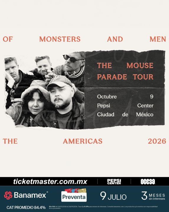 Of Monsters and Men, Pepsi Center, conciertos CDMX, Ticketmaster, indie folk